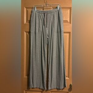 P’tula Soft Lounge Rib Wide Leg Pant 29” - Size M/Light Gray